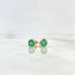 Topos Queen 2.15gr / 6mm Esmeraldas 1.2 Qts - Broche Mariposa Oro Amarillo (Joya) *