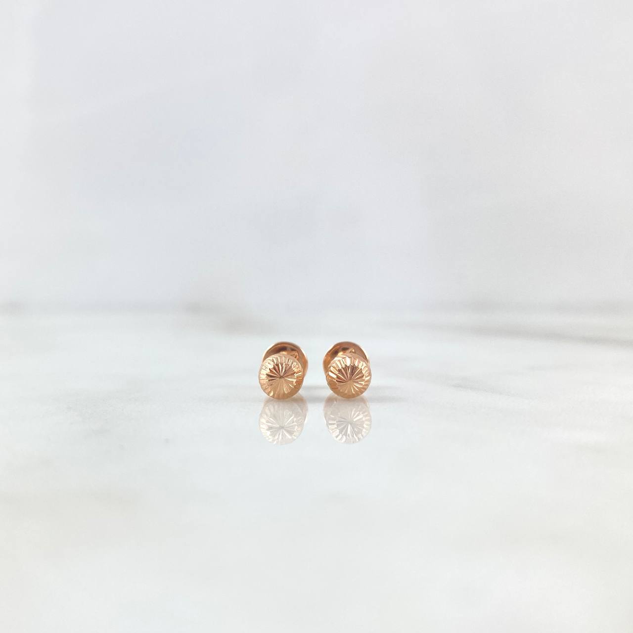 Topos Bola Diamantada 0.55g / 5mm Oro Rosa 18K