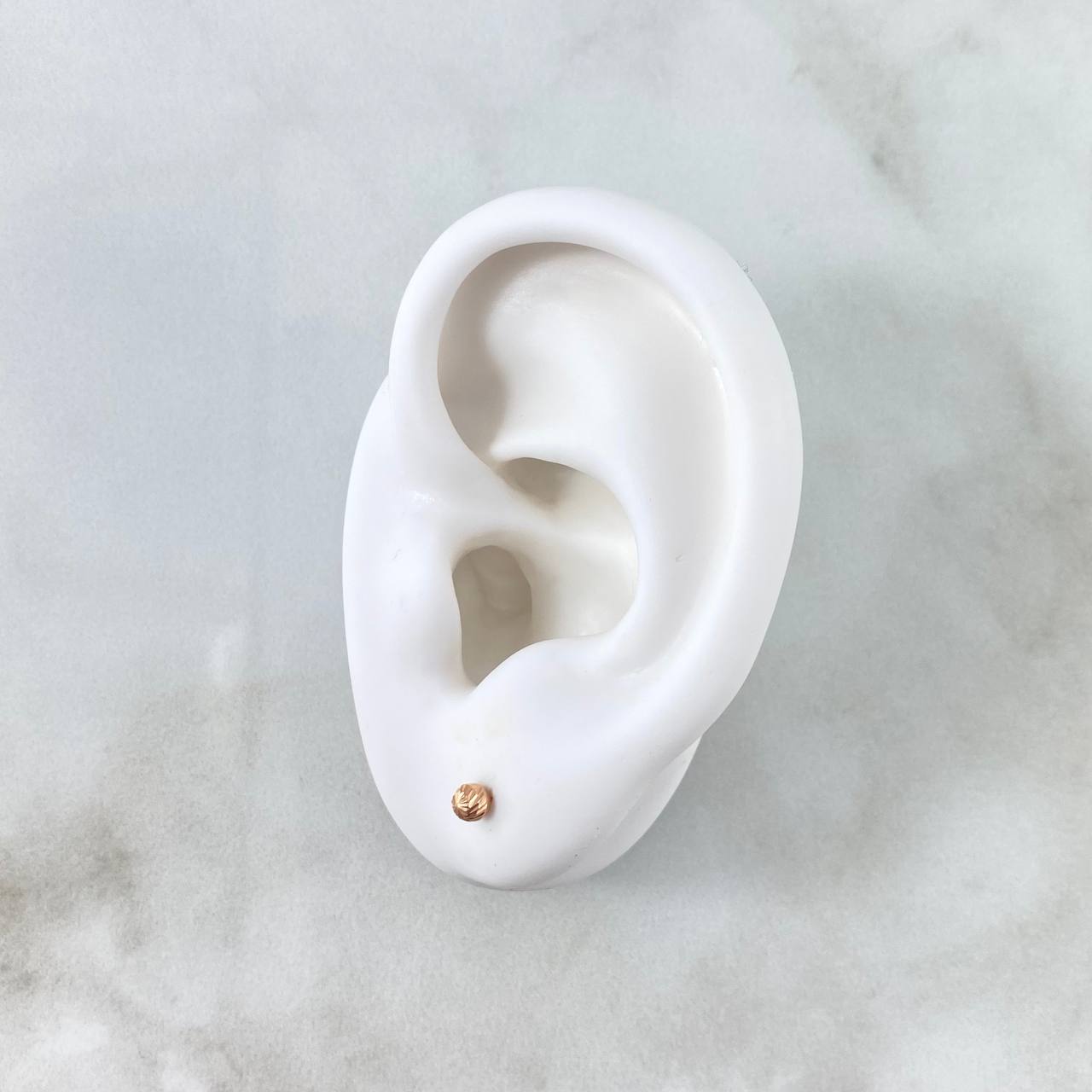 Topos Bola Diamantada 0.4g / 3mm Oro Rosa 18K