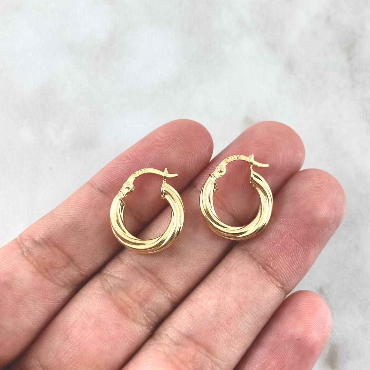 Candongas Lore 1gr / 1.6cm / Oro Amarillo 18K *