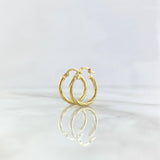 Candongas Lore 1.15gr / 1.8cm / Entorchadas Oro Amarillo