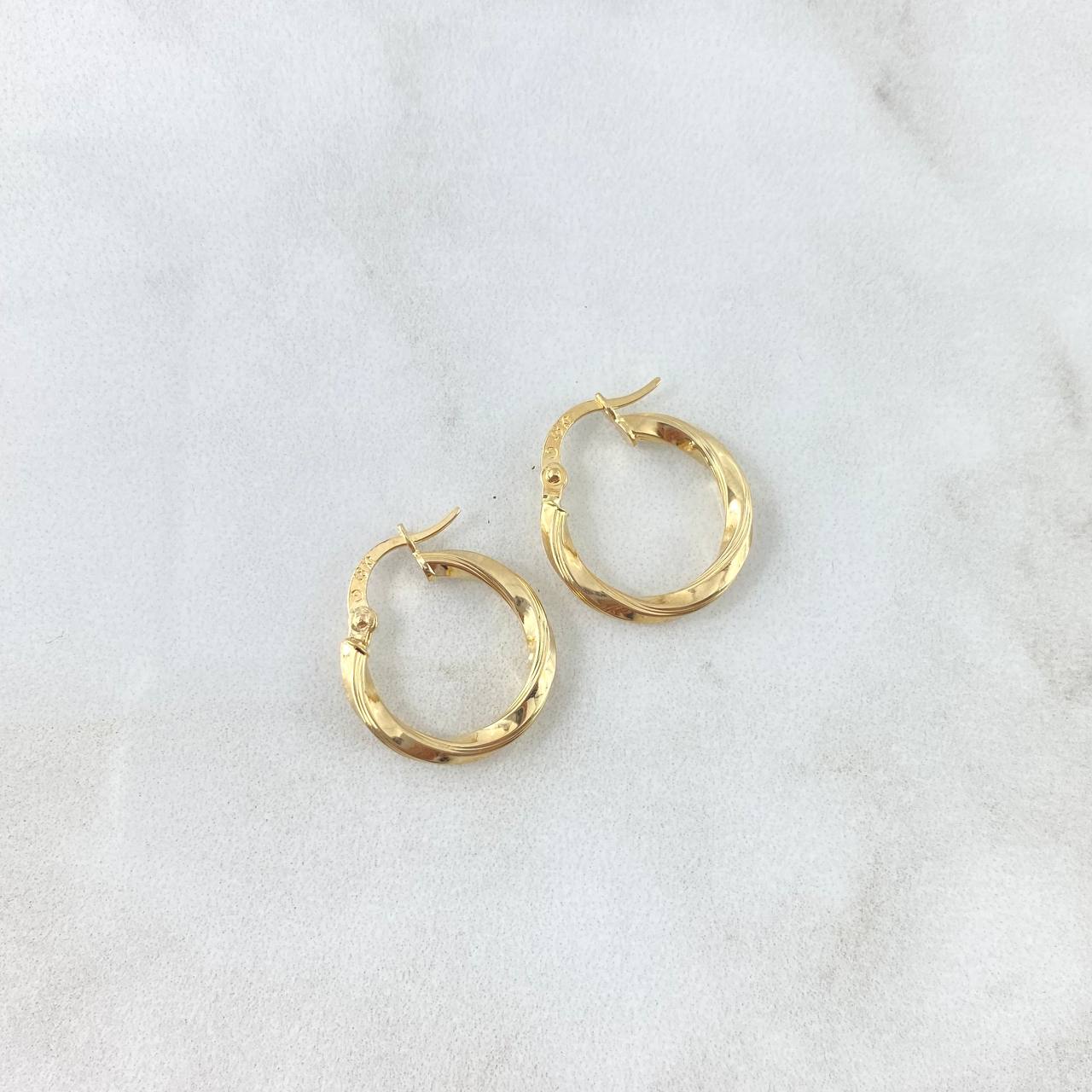 Candongas Lui 1.45gr / 1.9cm / Entorchadas Oro Amarillo