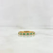 Anillo Churumbela Garritas 2.6gr / T7 1/2 / Esmeraldas 15pts - Diamantes Blancos 15pts Oro Amarillo (Joya) *