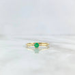 Anillo Soliario Circulo Filigrana 1.8gr / T7 1/2 / Esmeralda 18pts Oro Amarillo (Joya)