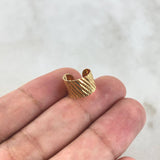 Piercing Earcuff Simulador Texturizado 1.05gr / 1.1cm / Oro Amarillo (Joya)