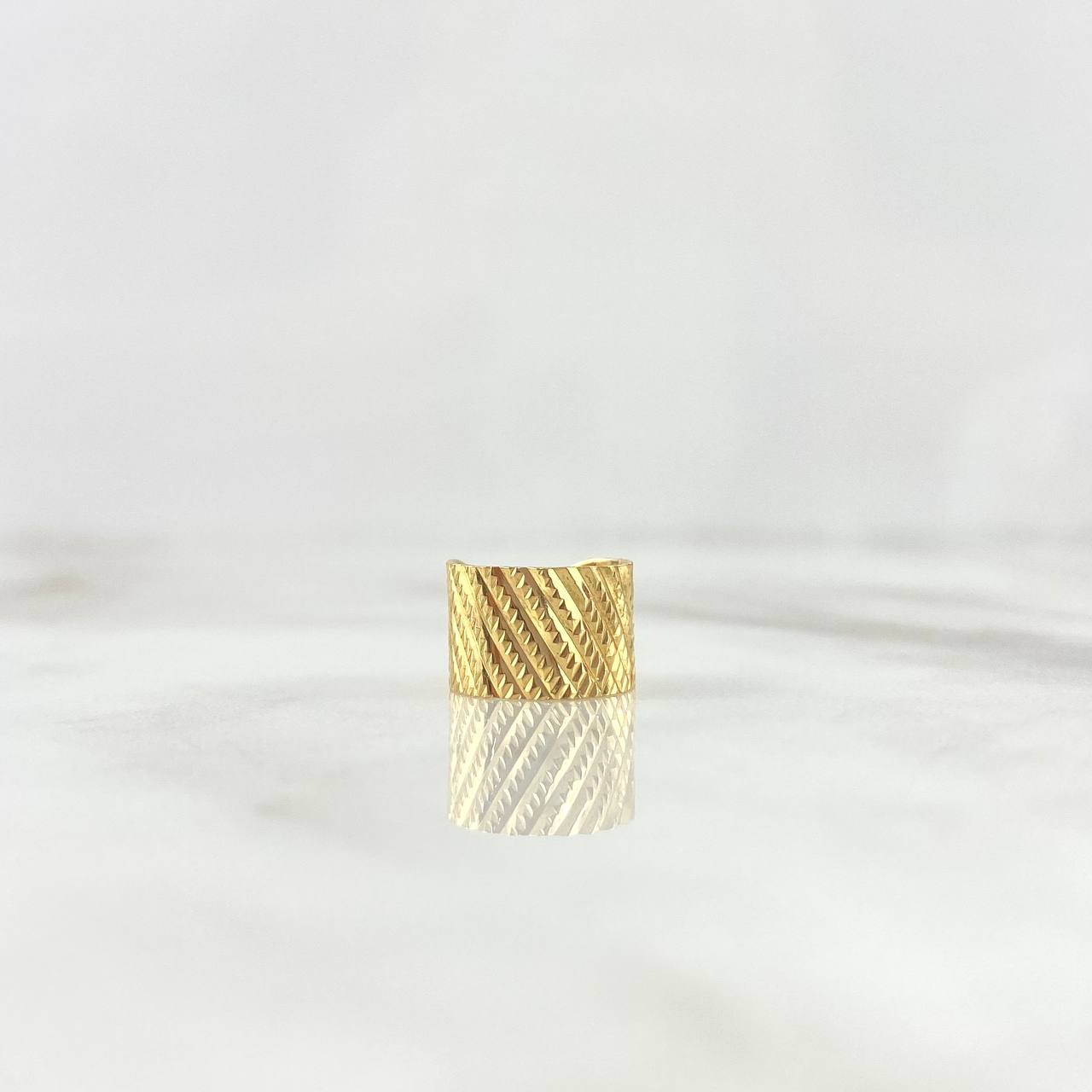 Piercing Earcuff Simulador Texturizado 1.05gr / 1.1cm / Oro Amarillo (Joya)
