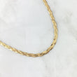 Cadena Espejo Trenzada 5.85gr / 40cm / 3.5mm Doble Faz Oro Amarillo +3 ©