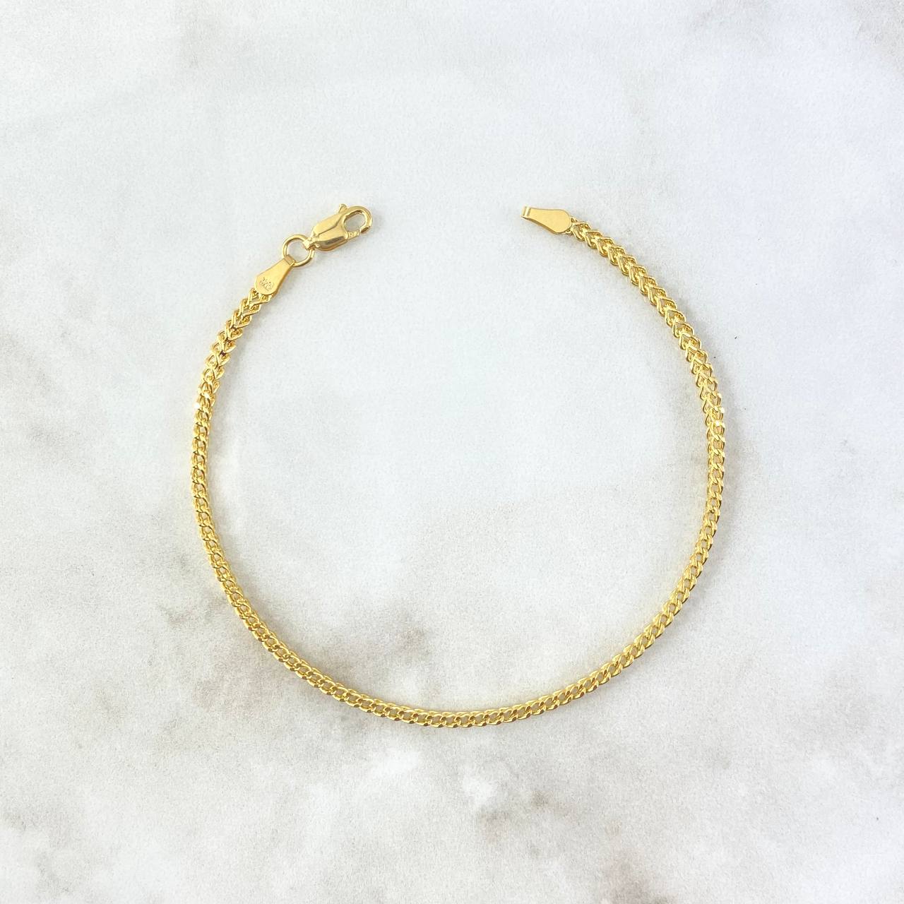 Pulso Franco 3.2gr / 20cm / 2.5mm Oro Amarillo +4 18K