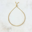 Pulso Tennis 3.45gr / 20cm / 2mm Circones Blancos - Graduable Oro Amarillo +4 *