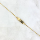 Pulso Veneciano 1.65gr / 13.5cm-16cm / 1mm Placa Lisa Oro Amarillo +3