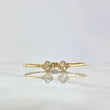Pulso Aro Trébol VCyA 8.85gr / 17cm / Diamantado Liso Oro Amarillo Nac.Esp. *