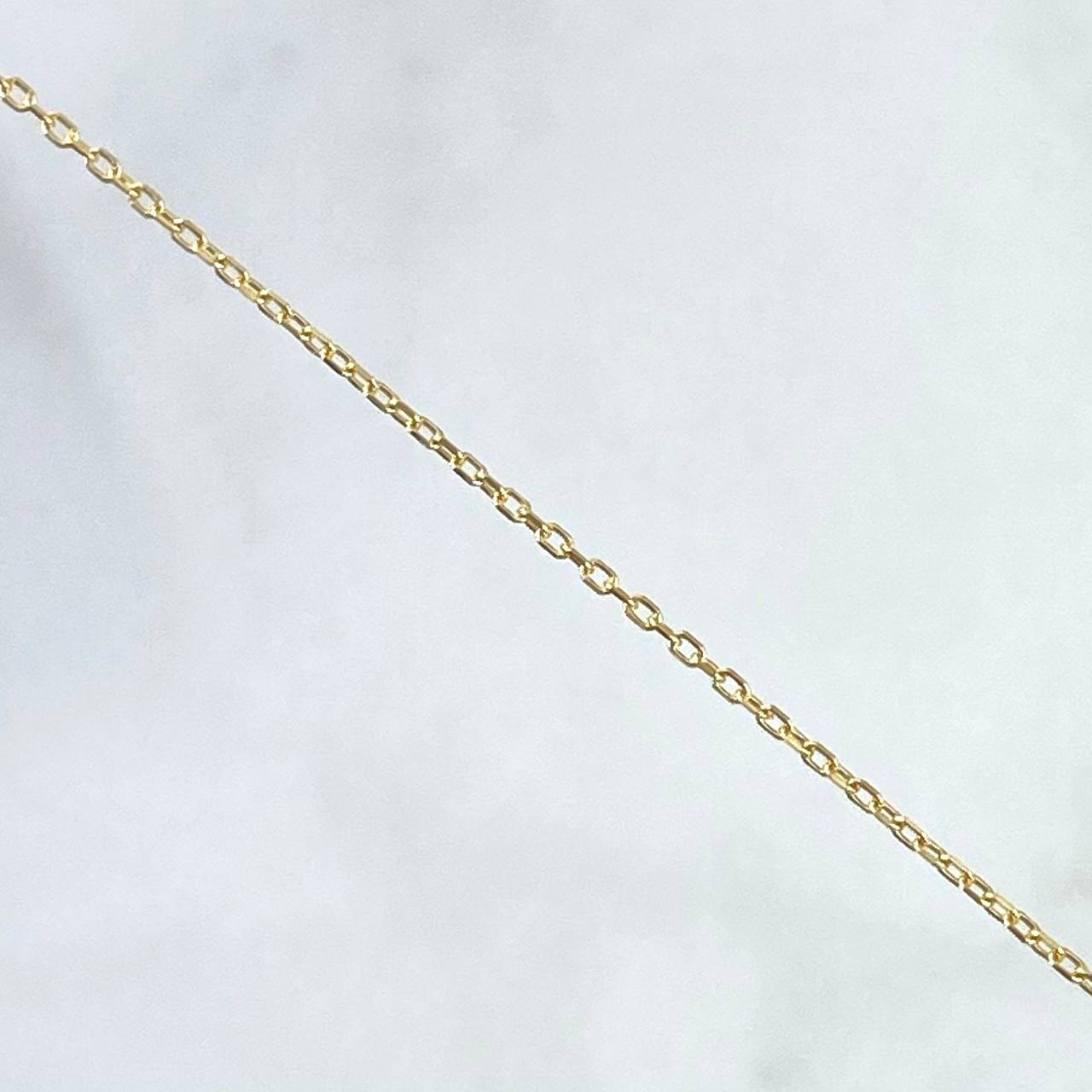 Cadena Aro Seguido Trébol VCyA 1.85gr / 45cm / 8mm Ambar Rojo Punteado Oro Amarillo +4 ©