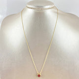 Cadena Aro Seguido Trébol VCyA 1.85gr / 45cm / 8mm Ambar Rojo Punteado Oro Amarillo +4 ©