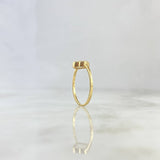 Anillo Trébol VCyA 2.5gr / T7 3/4 / 10mm Nacar Blanco Punteado Oro Amarillo +4