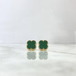 Topos Trébol VCyA 4.8gr / 1.4cm / 14mm Malaquita Verde Punteada Oro Amarillo +4 ©