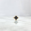 Herraje Trébol VCyA 0.9gr / 1.8cm / 19mm Onix Negro Punteado Oro Amarillo Nac.Esp. *