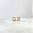 Topos Trébol VCyA 2.8gr / 1cm / 10mm Nacar Blanco Liso Oro Amarillo Nac.Esp. ©