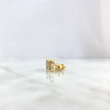 Topos Trébol VCyA 2.75gr / 1cm / 10mm Onix Negro Liso Oro Amarillo Nac.Esp. ©