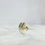 Topos Trébol VCyA 4.75gr / 1.4cm / 14mm Onix Negro Punteado Oro Amarillo Nac.Esp. *
