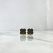 Topos Trébol VCyA 4.75gr / 1.4cm / 14mm Onix Negro Punteado Oro Amarillo Nac.Esp. *