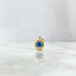 Dije Ojo Turco Redondo 1gr / 1.8cm / Diamantado Oro Amarillo +4