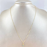 Cadena Veneciana 1.05gr / 45cm + Dije Gota 0.4gr / 1.2cm Circones Blancos - Azul Oro Amarillo (Oferta)