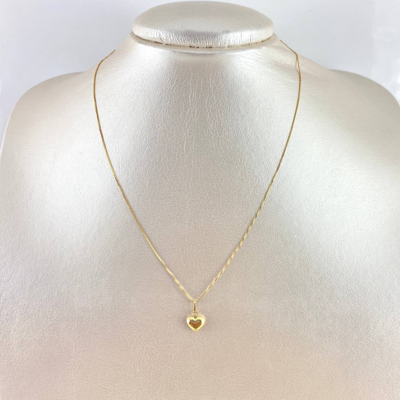 Cadena Veneciana 1gr / 40cm + Dije de Corazón 0.3gr / 1.3cm Oro Amarillo (Oferta)