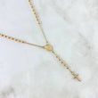 Rosario Virgen Milagrosa 6.8gr / 50cm 3mm Bola Diamantada Oro Amarillo