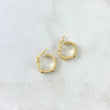 Candongas Tornillo 1.1gr / 1.2cm / Lisas Con Borde Texturizado Oro Amarillo *