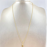 Cadena Mini Cubana 1.05gr / 50cm / 1mm + Dije Virgen Milagrosa 0.2gr / 1.3cm Oro Amarillo (Oferta) *