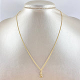 Cadena Mini Cubana 0.9 / 40cm + Dije Ancla 0.3gr / 1.3cm Oro Amarillo (Oferta) ©