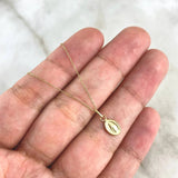 Set Cadena Aro Seguido + Dije Dije Virgen De La Milagrosa / 0,95gr / 45 cm Oro Amarillo 18K