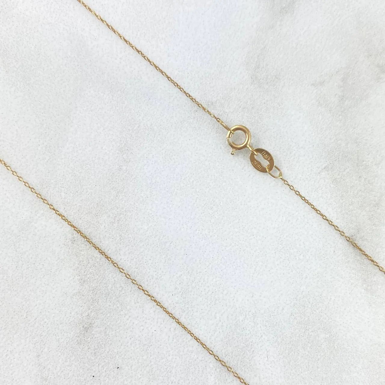 Set Cadena Aro Seguido + Dije Dije Virgen De La Miladrosa / 1gr / 45 cm Oro Amarillo 18K