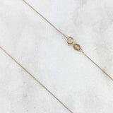 Cadena Aro Seguido 0.55gr / 40cm + Dije Cruz 0.25gr / 1.1cm Circones Blancos Oro Amarillo (Oferta) ©