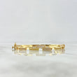 Pulso Aro Linea Escalonada 8.35gr / 18.5cm / Circones Blancos Oro Amarillo +4 *