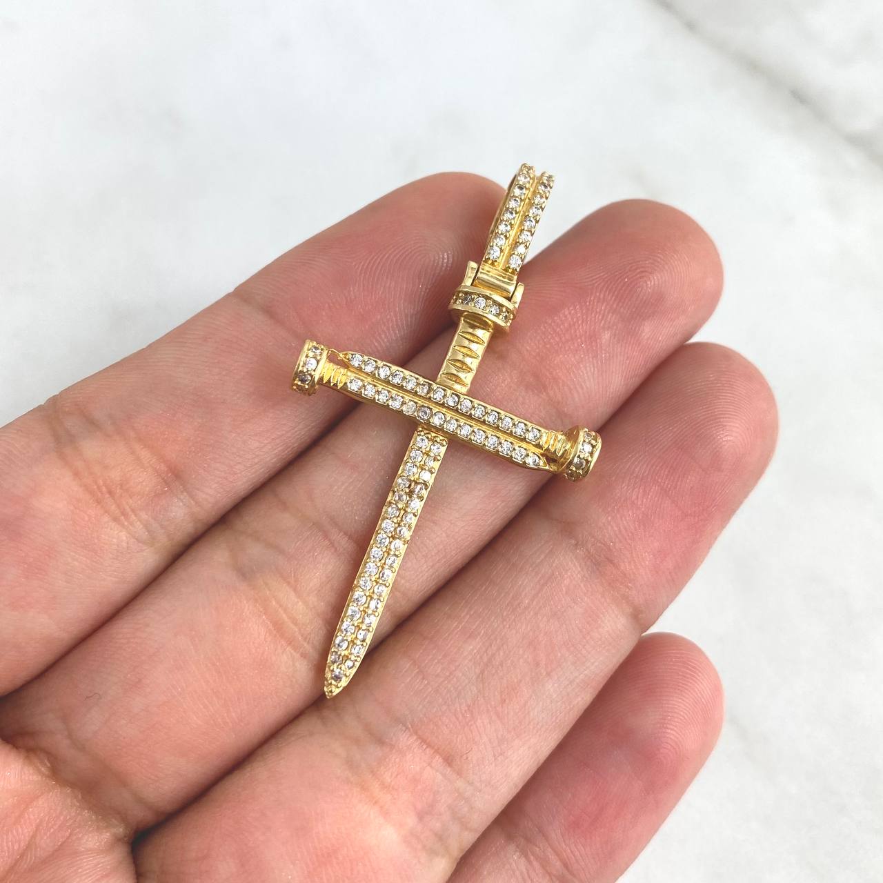 Dije Cruz Clavo 4.1gr / 4.8cm / Oro Amarillo 18K