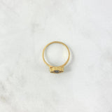 Anillo Trebol VCyA 2.3gr / T7 1/2 / Onix Negro Punteado Oro Amarillo Nac.Esp. 18K