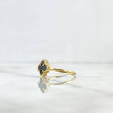 Anillo Trebol VCyA 1.9gr / T7 1/2 / Onix Negro Punteado Oro Amarillo Nac.Esp. 18K ©