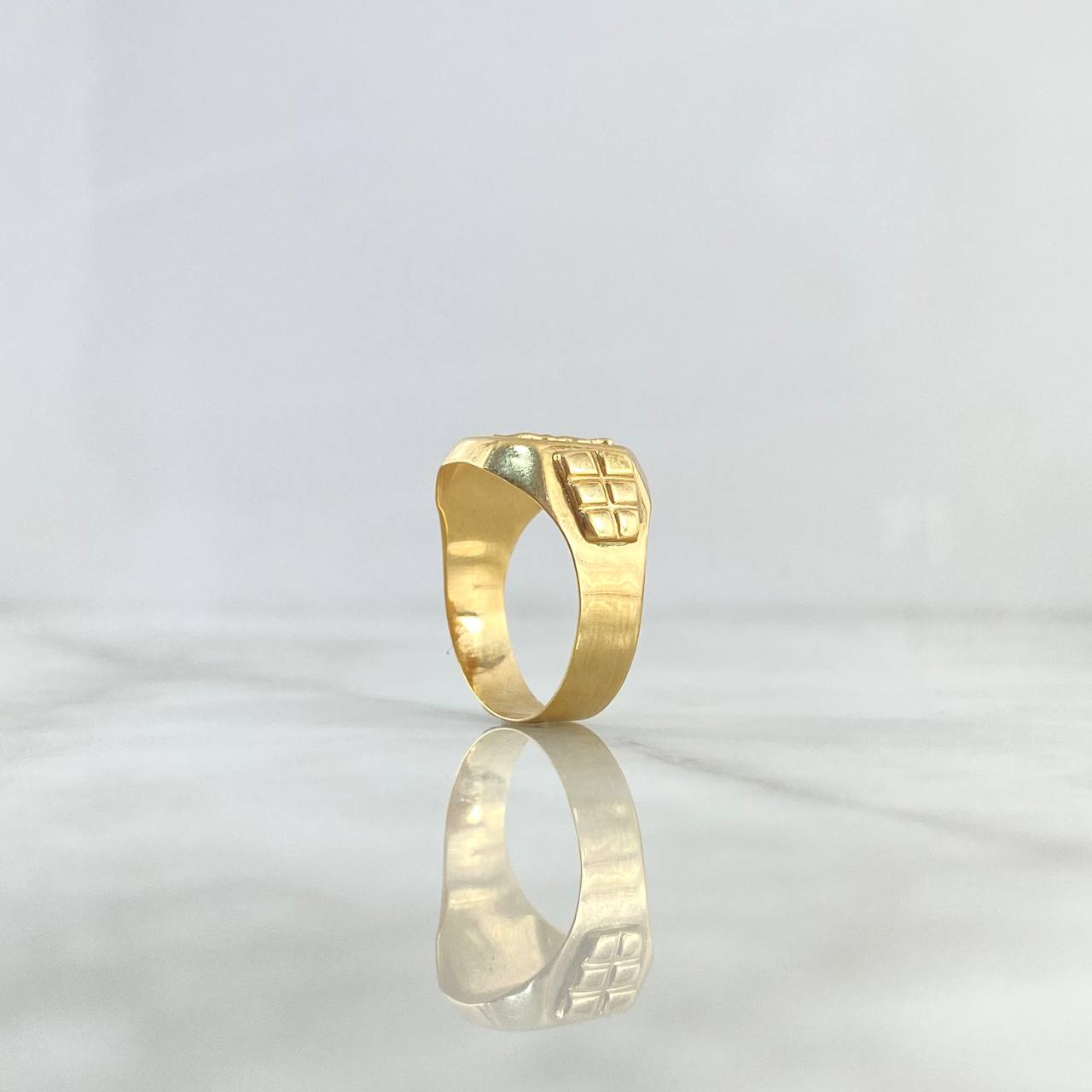 Anillo Cristo 3.3gr / T8 3/4 / Mate Oro Amarillo