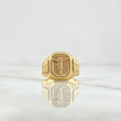 Anillo Cristo 3.3gr / T8 3/4 / Mate Oro Amarillo