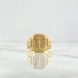 Anillo Cristo 3.3gr / T8 3/4 / Mate Oro Amarillo