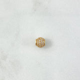 Herraje Bola de Fuego 0.9gr / 0.6cm / 6mm Circones Blancos Oro Amarillo