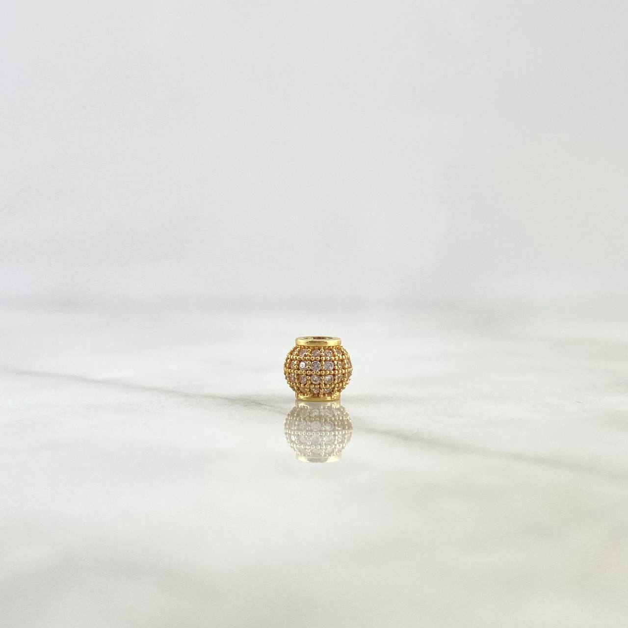 Herraje Bola de Fuego 0.9gr / 0.6cm / 6mm Circones Blancos Oro Amarillo