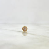 Herraje Bola de Fuego 0.9gr / 0.6cm / 6mm Circones Blancos Oro Amarillo