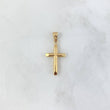Dije Cruz 0.7gr / 2.8cm / Puntas Planas Lisa Oro Amarillo
