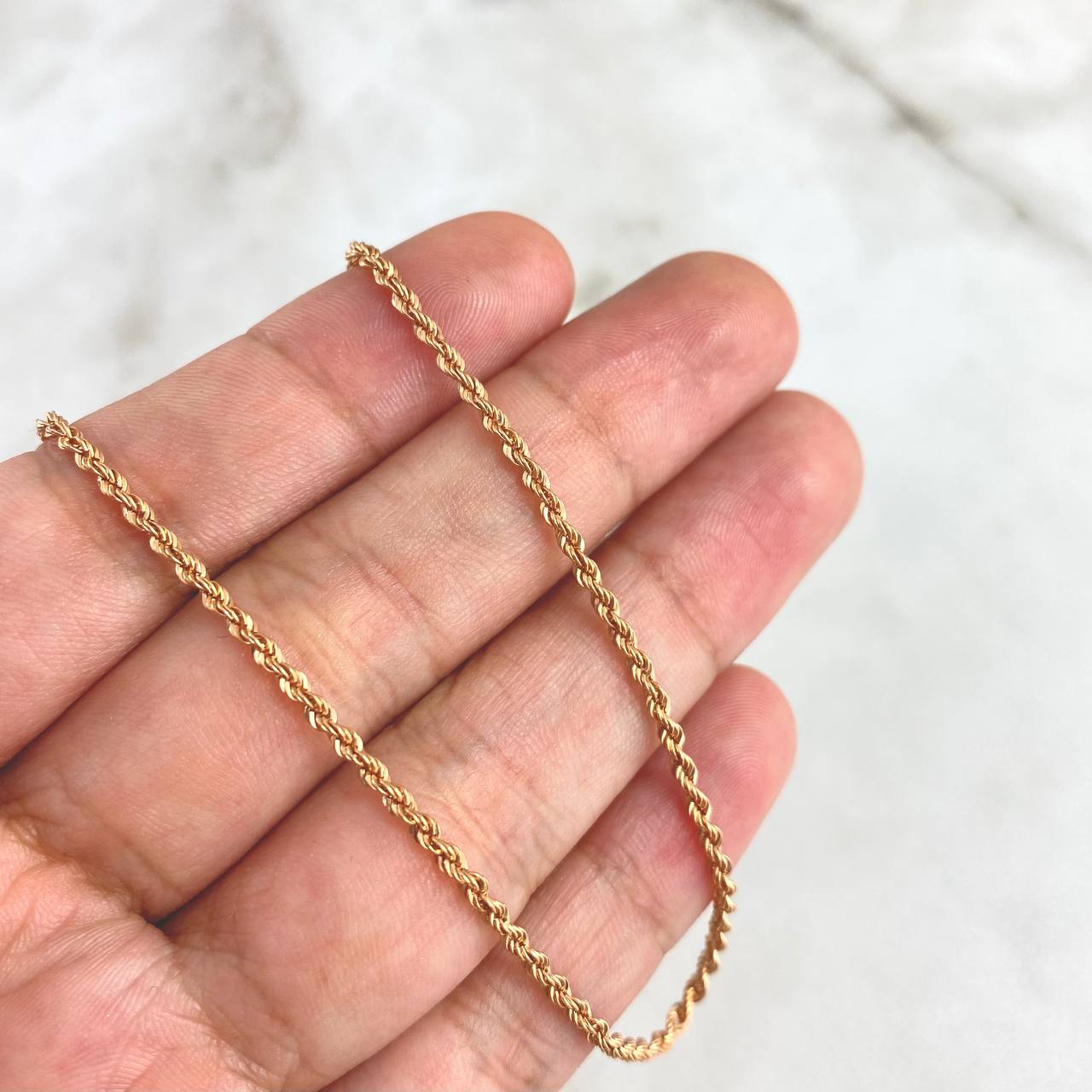Cadena Lazo 0.95gr / 50cm / 1.25mm Oro Rosa +3