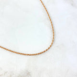 Cadena Lazo 0.95gr / 50cm / 1.25mm Oro Rosa +3