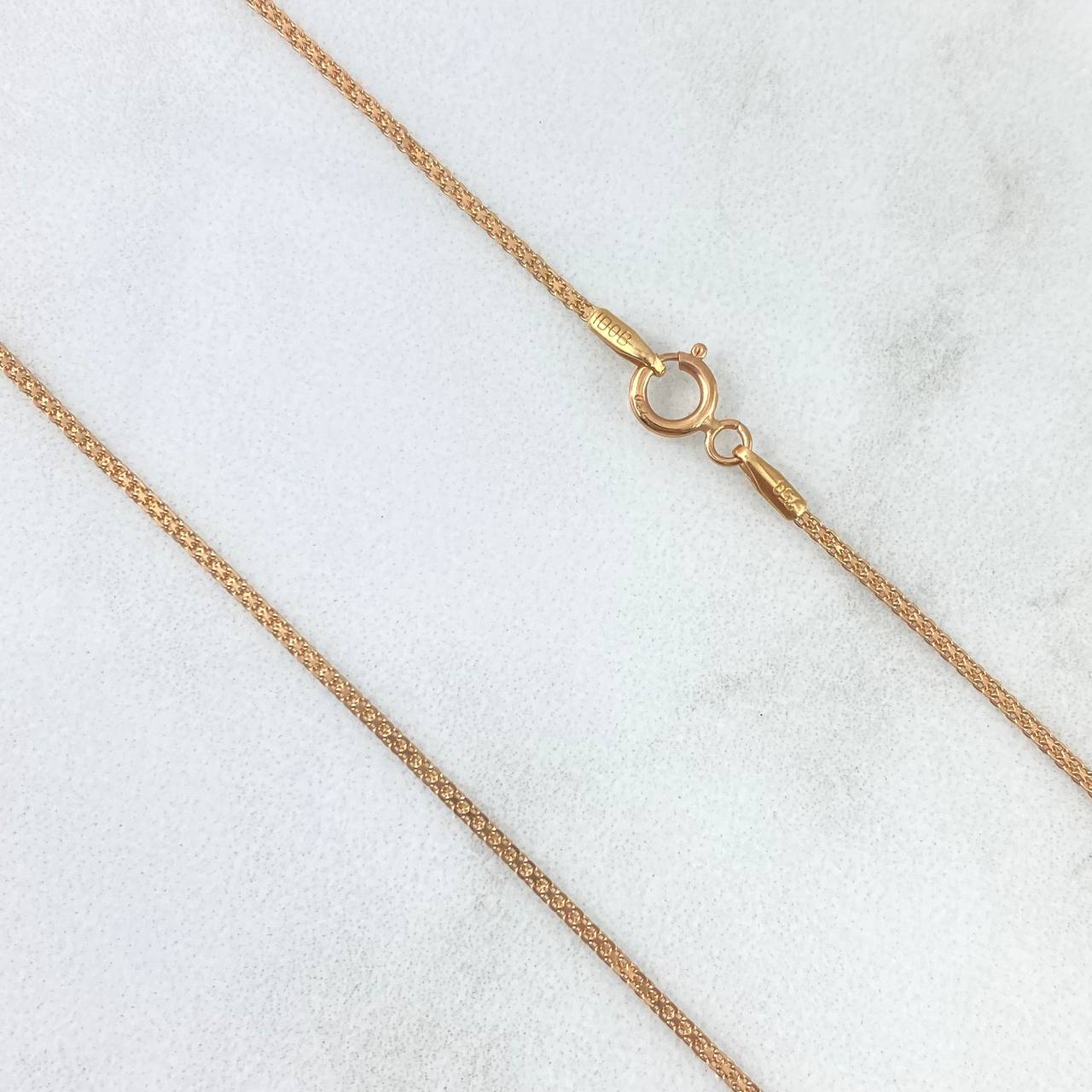 Cadena China 1.9gr / 60cm / 1mm Oro Rosa +1