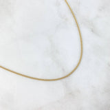 Cadena Mini Cubana 1.25gr / 60cm / 1mm Oro Amarillo +1