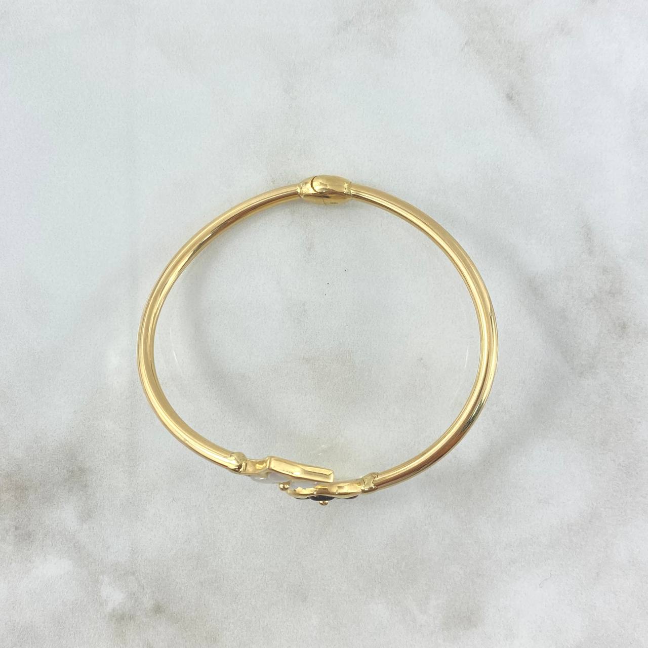 Pulso Aro Trébol VCyA 8.85gr / 19cm / Nacares Blanco Cafe Oro Amarillo +4 *